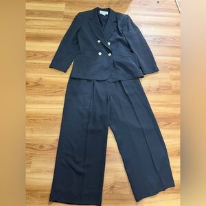 Rena Rowan Navy Pantsuit with Gold Buttons